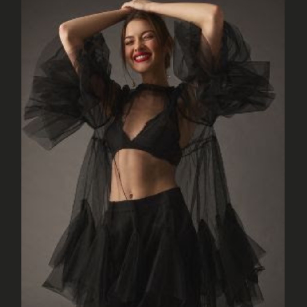 anthropologie mini tulle dress